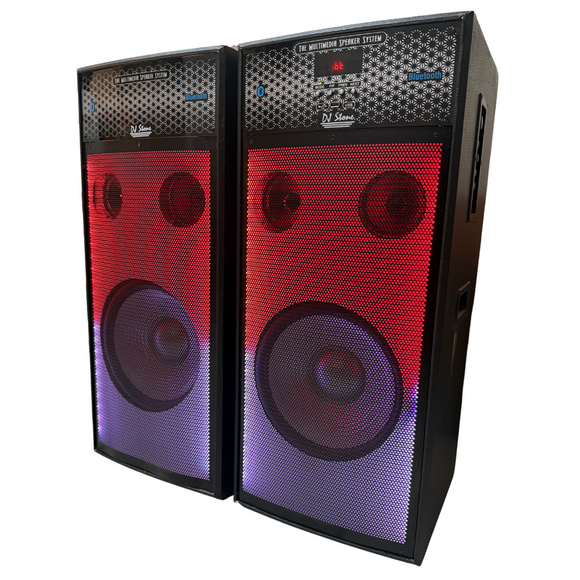 DJ STONE S12 Fire light DJ Party tower speakers | Karaoke compatible | BT | USB | AUX