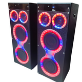 DJ Stone Mini Blast multimedia DJ party tower speaker with single wireless MIC & remote. BT | USB | AUX