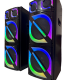 DJ Stone DJ party tower speaker. BT USB AUX with dual MIC & remote.