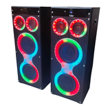 DJ Stone Mini Blast multimedia DJ party tower speaker with single wireless MIC & remote. BT | USB | AUX