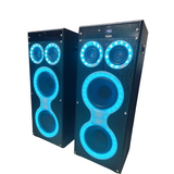 DJ Stone Mini Blast multimedia DJ party tower speaker with single wireless MIC & remote. BT | USB | AUX