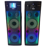 DJ STONE DJ1010 Fire Light Ver1.1 Multimedia Mini DJ Party Bluetooth Tower Speaker. Karaoke Compatible | BT | USB | AUX. Thumping bass. Best for Singing Practice with MIC Volume & ECO Control