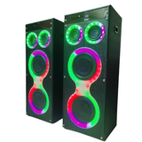 DJ Stone Mini Blast multimedia DJ party tower speaker with single wireless MIC & remote. BT | USB | AUX