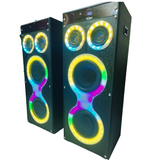 DJ Stone Mini Blast multimedia DJ party tower speaker with single wireless MIC & remote. BT | USB | AUX