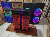 DJ Stone DJ1010 Fire light multimedia DJ party tower speaker. Karaoke compatible | BT | USB | AUX