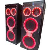 DJ Stone Mini Blast multimedia DJ party tower speaker with single wireless MIC & remote. BT | USB | AUX