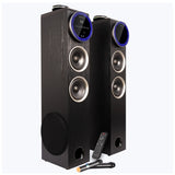 Zebronics Zeb BTM8801RUCF 2.0 Tower Speaker, 200 Watts, HDMI ARC, Coaxial in, Supports Bluetooth, AUX, USB, Karaoke, Dual UHF Wireless Mic, Bass & Treble Control, Powerful Bass